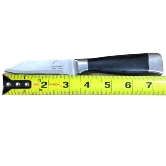 Gourmet Traditions Kitchen Knife Set with Carrying Case Black Handles - Picture 13 of 13